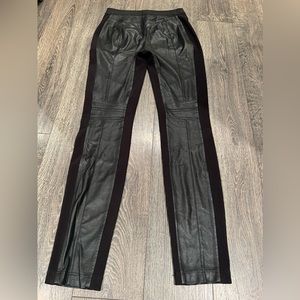 Faux leather moto leggings